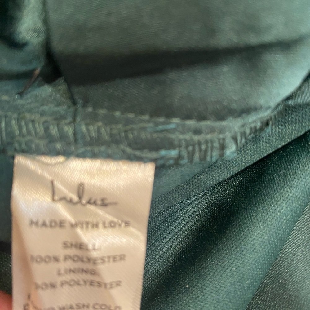 Lulu's Deep Teal Asymmetrical Dress - Picture 8 of 8